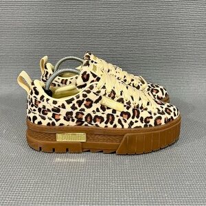 PUMA Mayze Leopard Chunky Platform Sneakers Womens Size 7